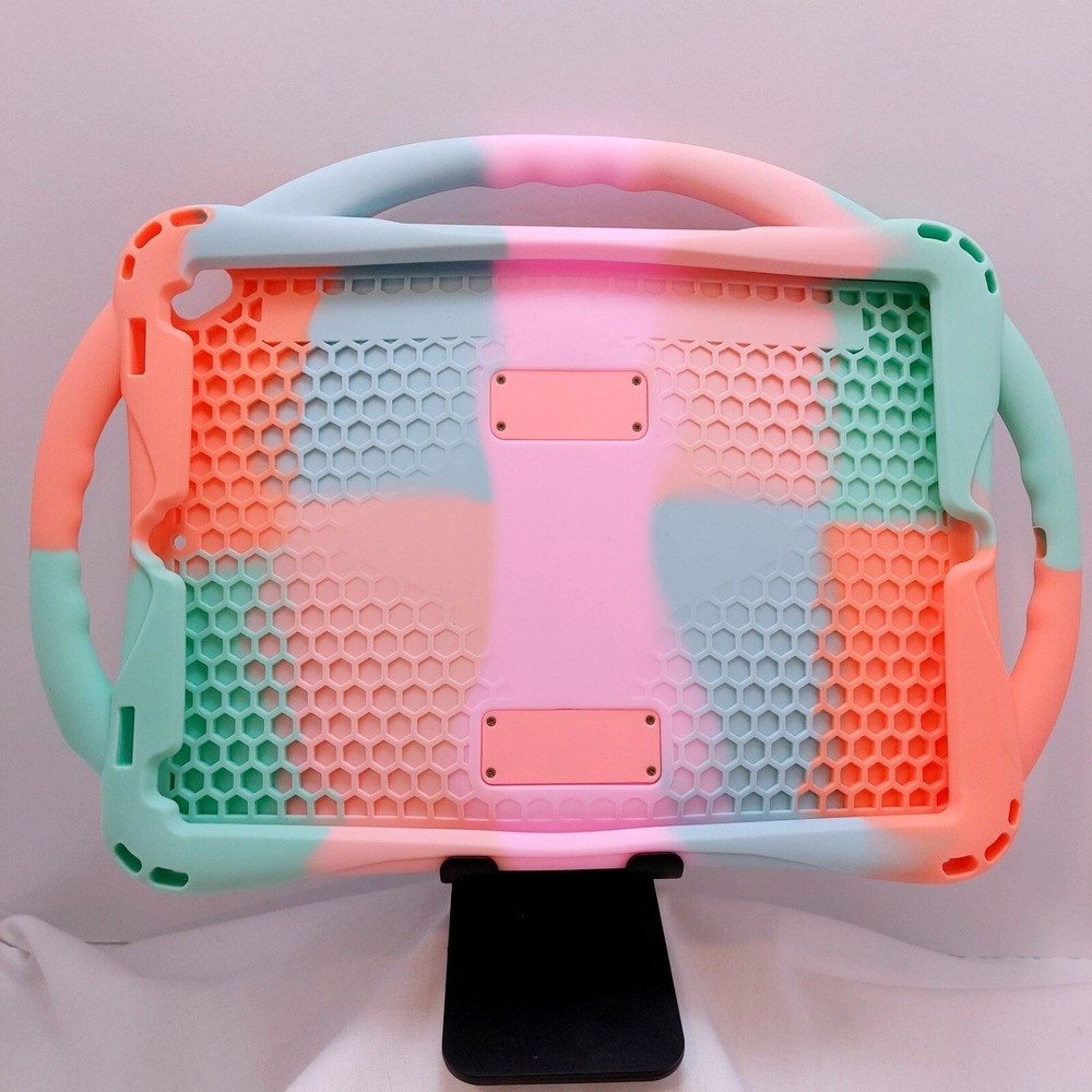 Tablet Protector Silicone Case Folding Stand Carry Handle Tie Dyed‎